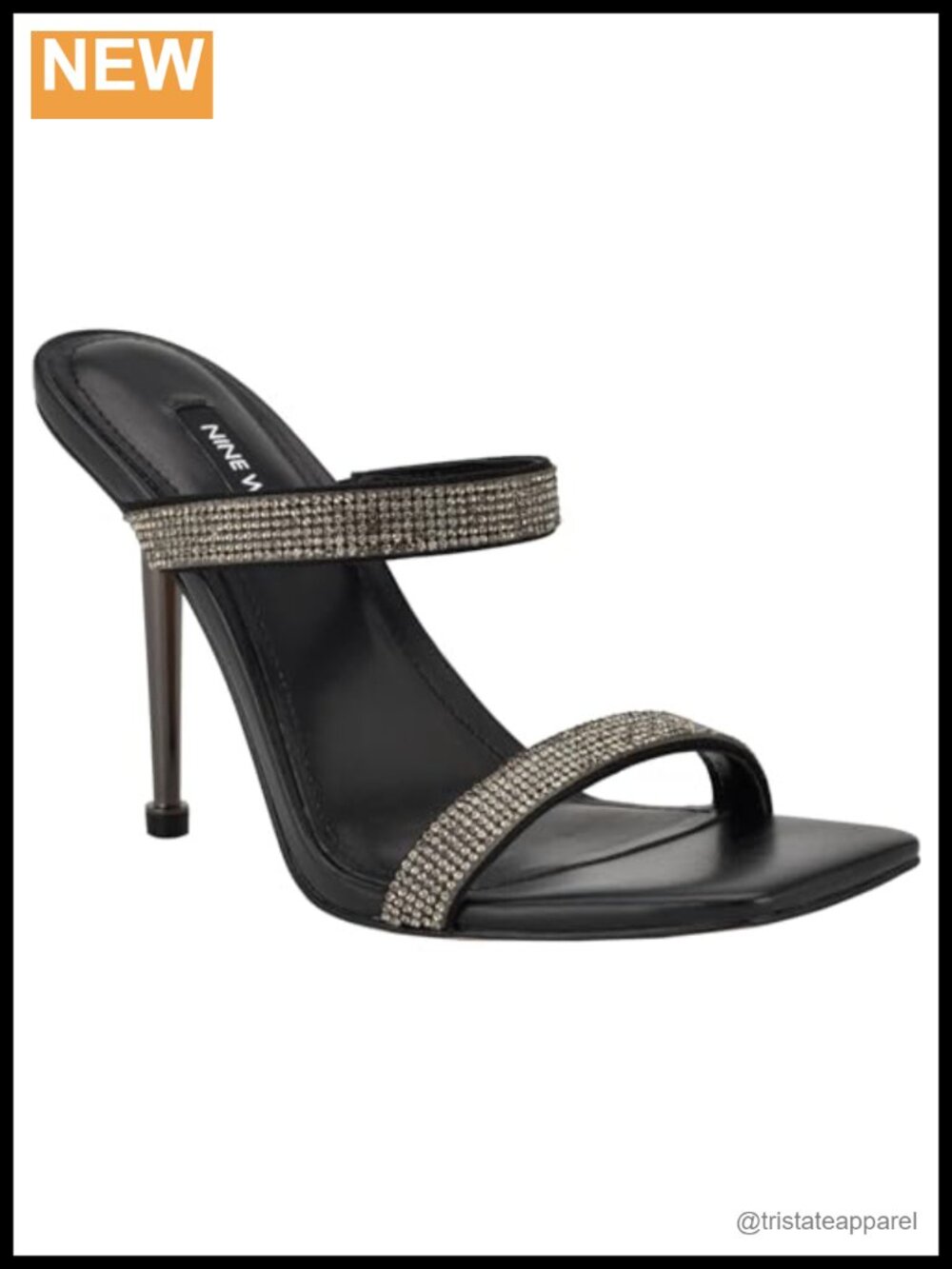 Heeled Sandals Square Toe Embellished Textile Upper